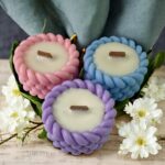 Elegant Soy Pillar Candle: Thank You Gift, Baby Shower Favor