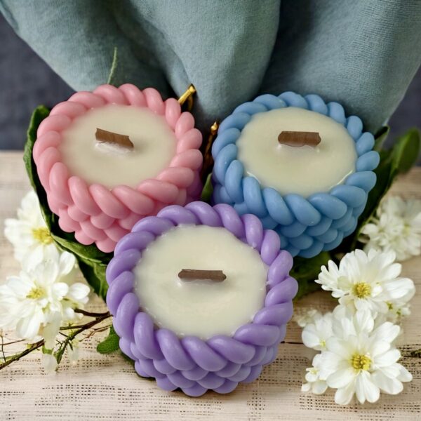 Elegant Soy Pillar Candle: Thank You Gift, Baby Shower Favor
