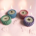 Elegant Soy Pillar Candle: Thank You Gift, Baby Shower Favor