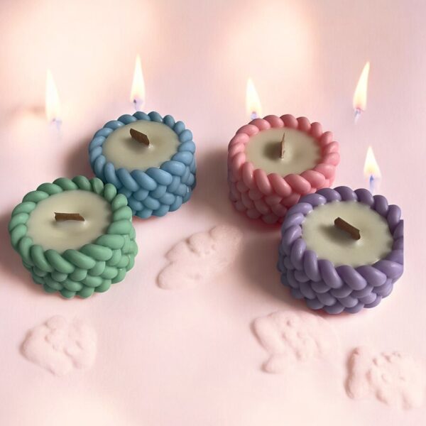 Elegant Soy Pillar Candle: Thank You Gift, Baby Shower Favor