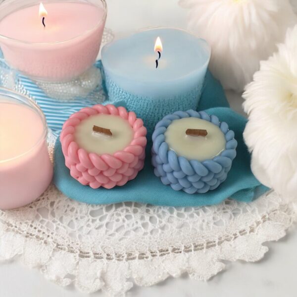Elegant Soy Pillar Candle: Thank You Gift, Baby Shower Favor