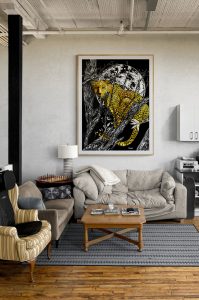Cheetah hand drawn original art