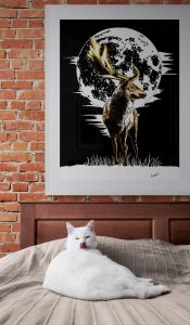 Deer Original Hand Drawn Art