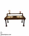 Steampunk Raised Dog Bowl Feeder: Industrial Style