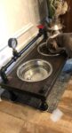 Steampunk Raised Dog Bowl Feeder: Industrial Style