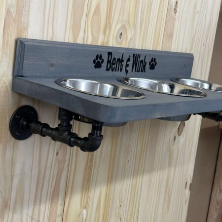 Floating 3 bowl dog bowl feeder bottom mount style