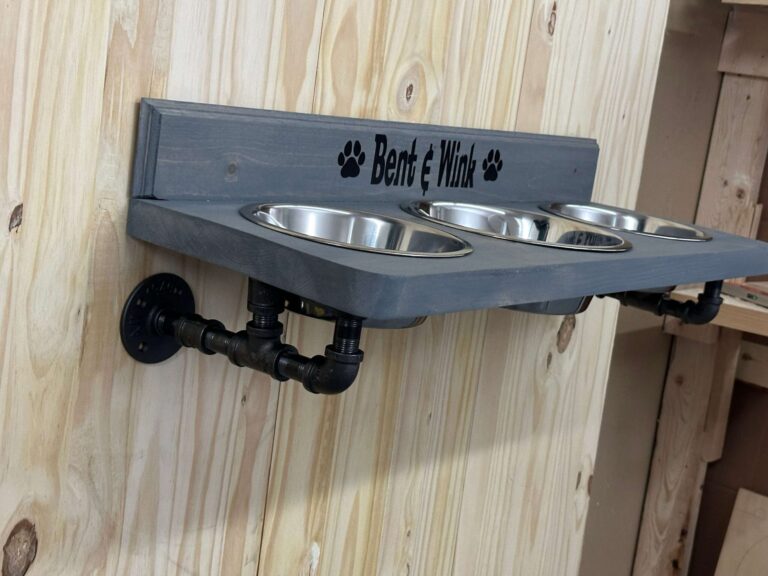 Floating 3 bowl dog bowl feeder bottom mount style