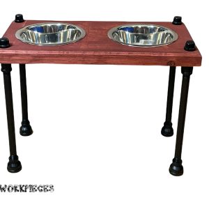 Raised dog bowl feeder - elevated dog bowls - dog bowl stand - Routed edge fancy feeder