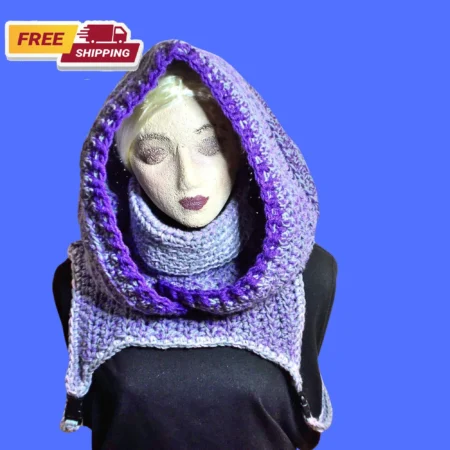 Handmade Matrixx Hood: Violet Ombre Acrylic Ninja Hood
