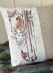 Peeking Farm Animal Pillow Cover