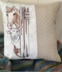 Peeking Farm Animal Pillow Cover