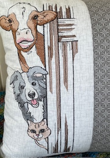 Peeking Farm Animal Pillow Cover
