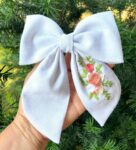 Oversized Hand Embroidered Bows