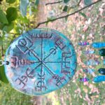 Vegvisir Glass & Ceramic Galdrastafur Viking Wind Chime .2