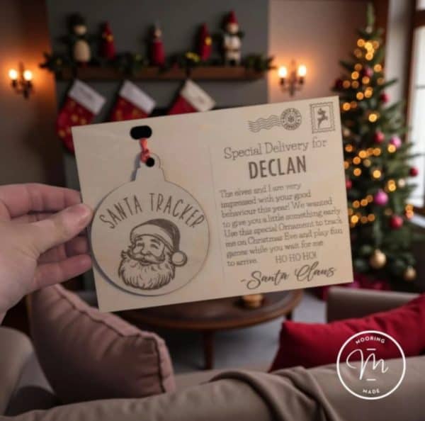 Santa Tracker Ornament and Postcard