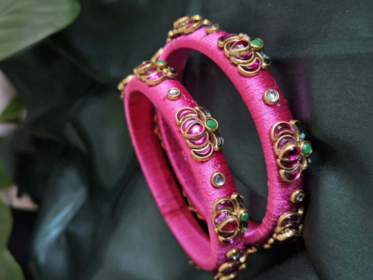 Silk thread Lotus bangles