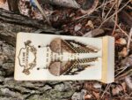 Golden Earth Beaded Fringe Earrings – Handmade Boho Dangles with Etched Wood Tops