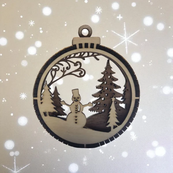3D wooden Christmas tree ornaments