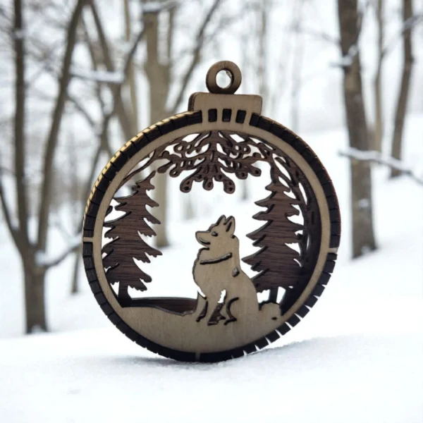 3D wooden Christmas tree ornaments