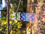 Blue Sky Beaded Fringe Earrings – Handmade Boho Seed Bead Jewelry