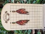 Handmade Beaded Monarch Wing Earrings – Orange and Gold Boho Fringe Jewelry