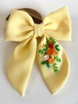 Oversized Floral Hair Bow Canada – Hand Embroidered Statement Bow