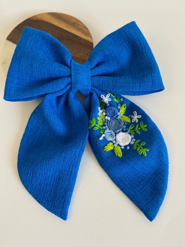 Oversized Hand Embroidered Bows