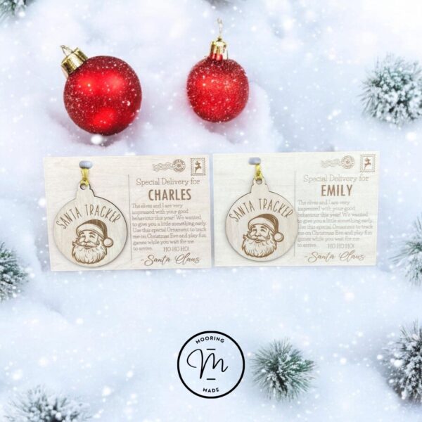 Santa Tracker Ornament and Postcard