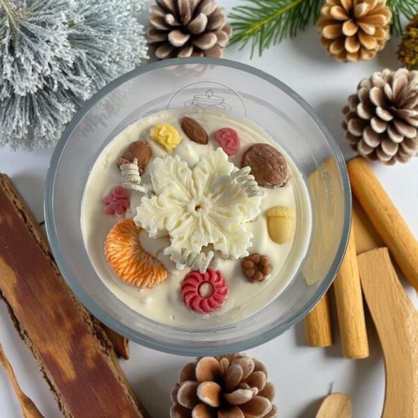 Gift of Light and Warmth: 18 oz Three Wick Christmas Candle