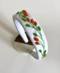Hand Embroidered Linen Headband – Floral Handmade Hair Accessory – Autumn Fall Style – Free Shipping Canada