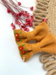Hand-Embroidered Bow Pair – Multiple Colors Available