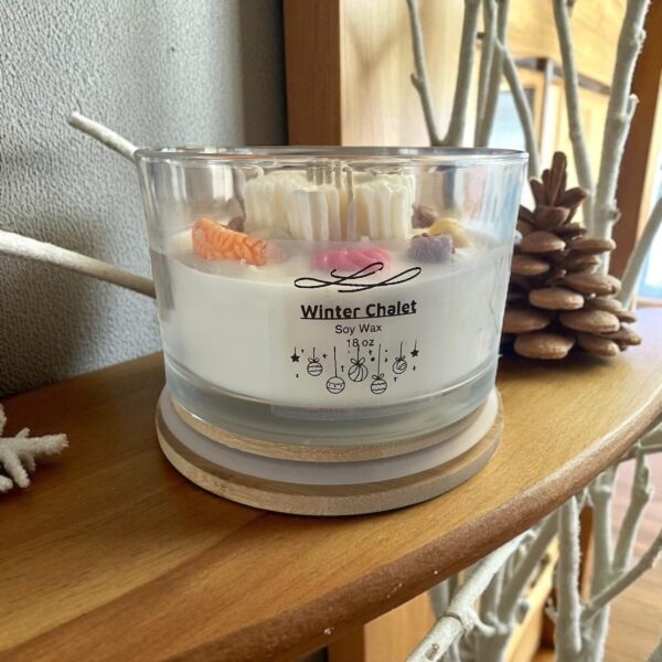 Gift of Light and Warmth: 18 oz Three Wick Christmas Candle