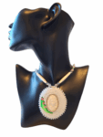 Handcrafted Gaia Medallion: Indigenous Beaded Pendant for Earth Day Celebration
