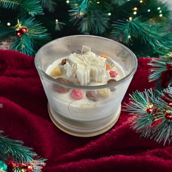 Gift of Light and Warmth: 18 oz Three Wick Christmas Candle
