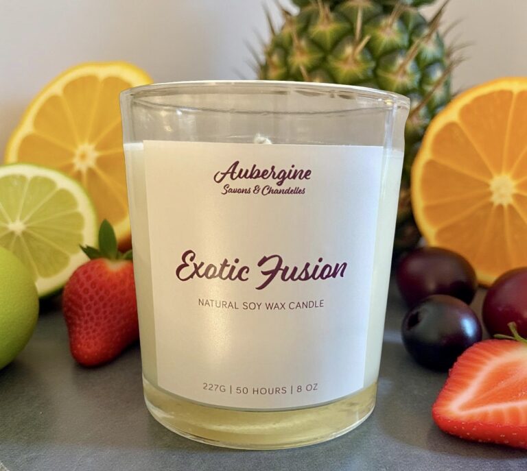 ¨Exotic Fusion¨ - Citrus and Berry Scented Candle / Bougie Fusion Exotique, 227 g. - Free Shipping