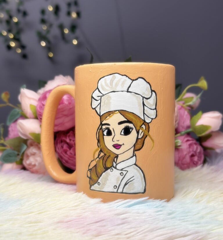 Handpainted Coffee Mug for Culinary Diva