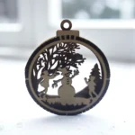 3D Wooden Christmas tree ornaments
