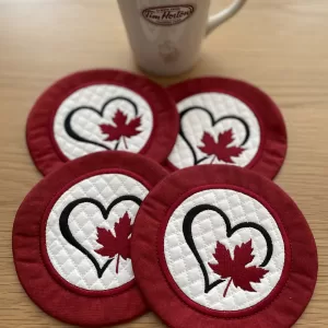 Elbows up Canada Mug Rugs (Coasters)