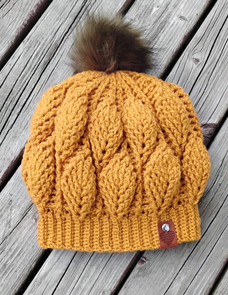 Crochet Pattern Fallen leaf hat - Digital Download
