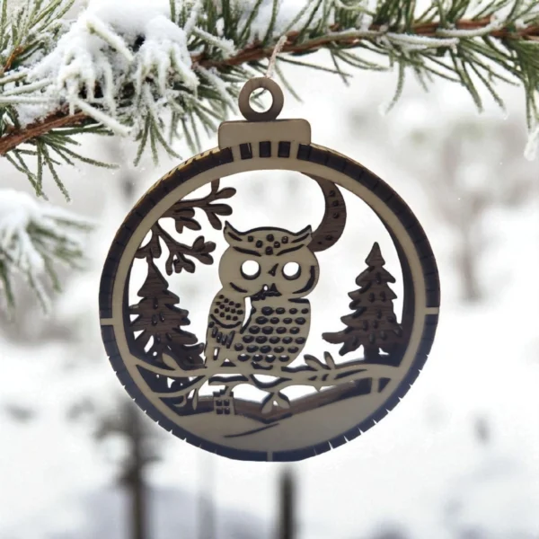 3d Wooden Christmas tree ornaments