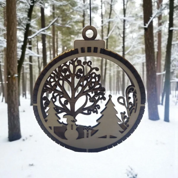 3D Wooden Christmas ornaments