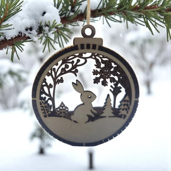 3D Wooden Christmas ornaments