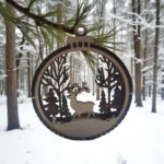 3D Wooden Christmas tree ornaments