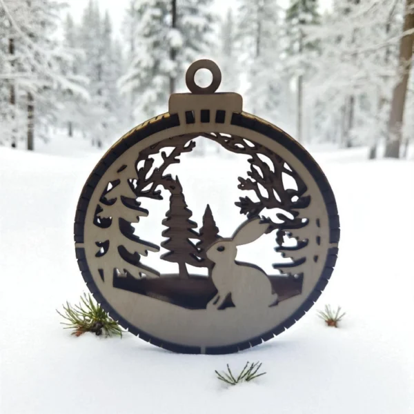 3D Wooden Christmas ornaments