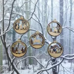 3D wooden Christmas tree ornaments