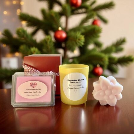 Holiday Gift Set - "Japanese Magnolia" scented candle Collection - Limited Edition - Free Shipping