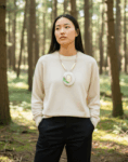 Handcrafted Gaia Medallion: Indigenous Beaded Pendant for Earth Day Celebration