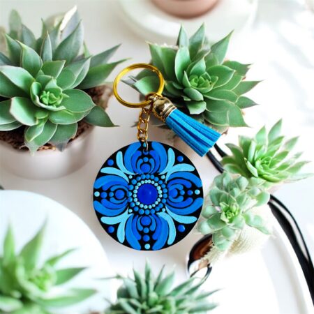 Hand-Painted Mini Keychains | 5 cm Wooden Base