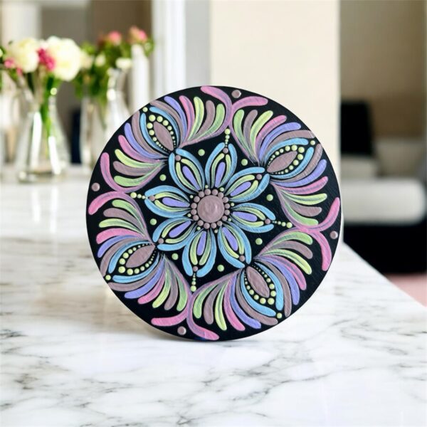Hand-Painted Wooden Coasters (Set of 3) | 4"