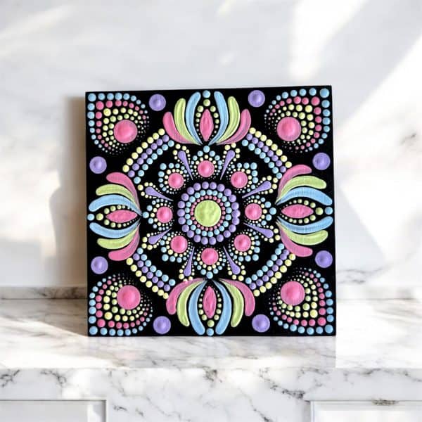 Hand-Painted Mandala Fridge Magnets 4"